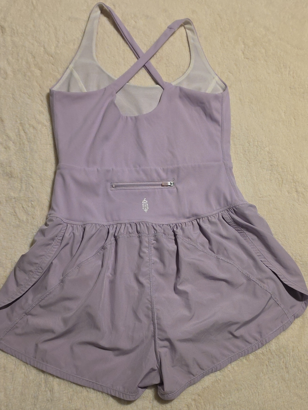 FP Movement by Free People Lavender Crossback One-Piece Romper